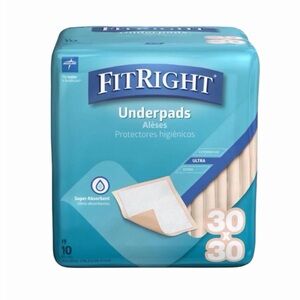 NEW Fitright Underpads Extra 10 Count